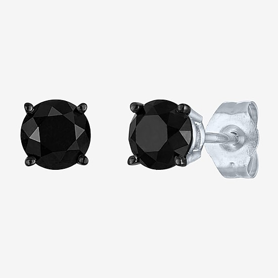 1 CT.T.W. Color-Enhanced Black Diamond Studs 10K White Gold