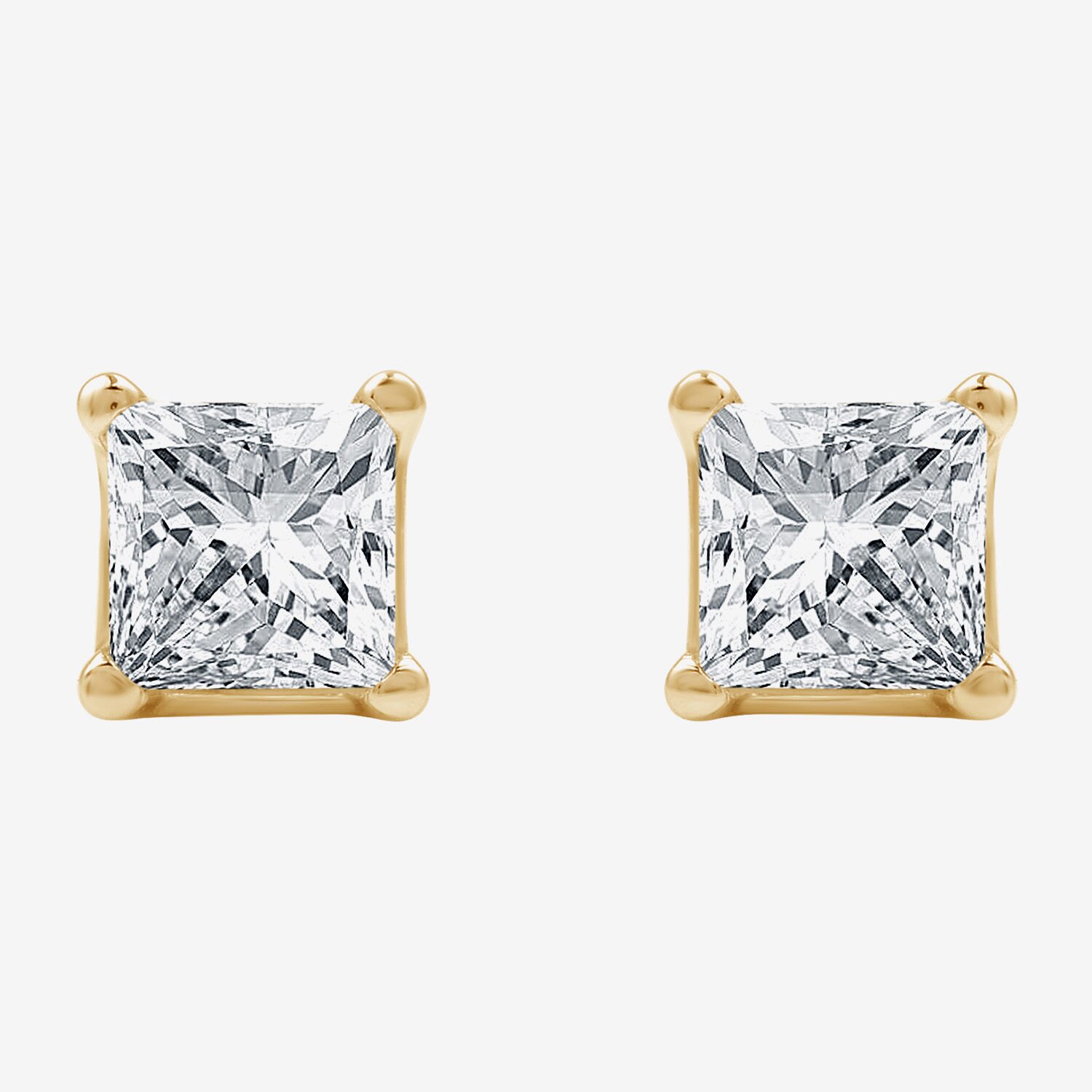 5/8 CT. T.W. Lab-Grown (G / Si1-Si2) Diamond Princess-cut Stud Earrings 10K or 14K Gold