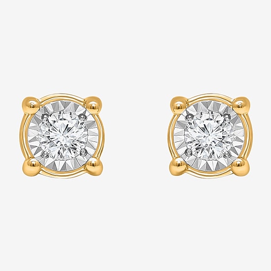 Tru Miracle 1/2 CT. T.W. Lab-Grown White Diamond 10K Gold 5.8mm Stud Earrings