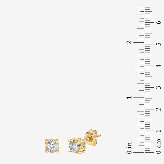 Tru Miracle 1/2 CT. T.W. Lab-Grown White Diamond 10K Gold 5.8mm Stud Earrings