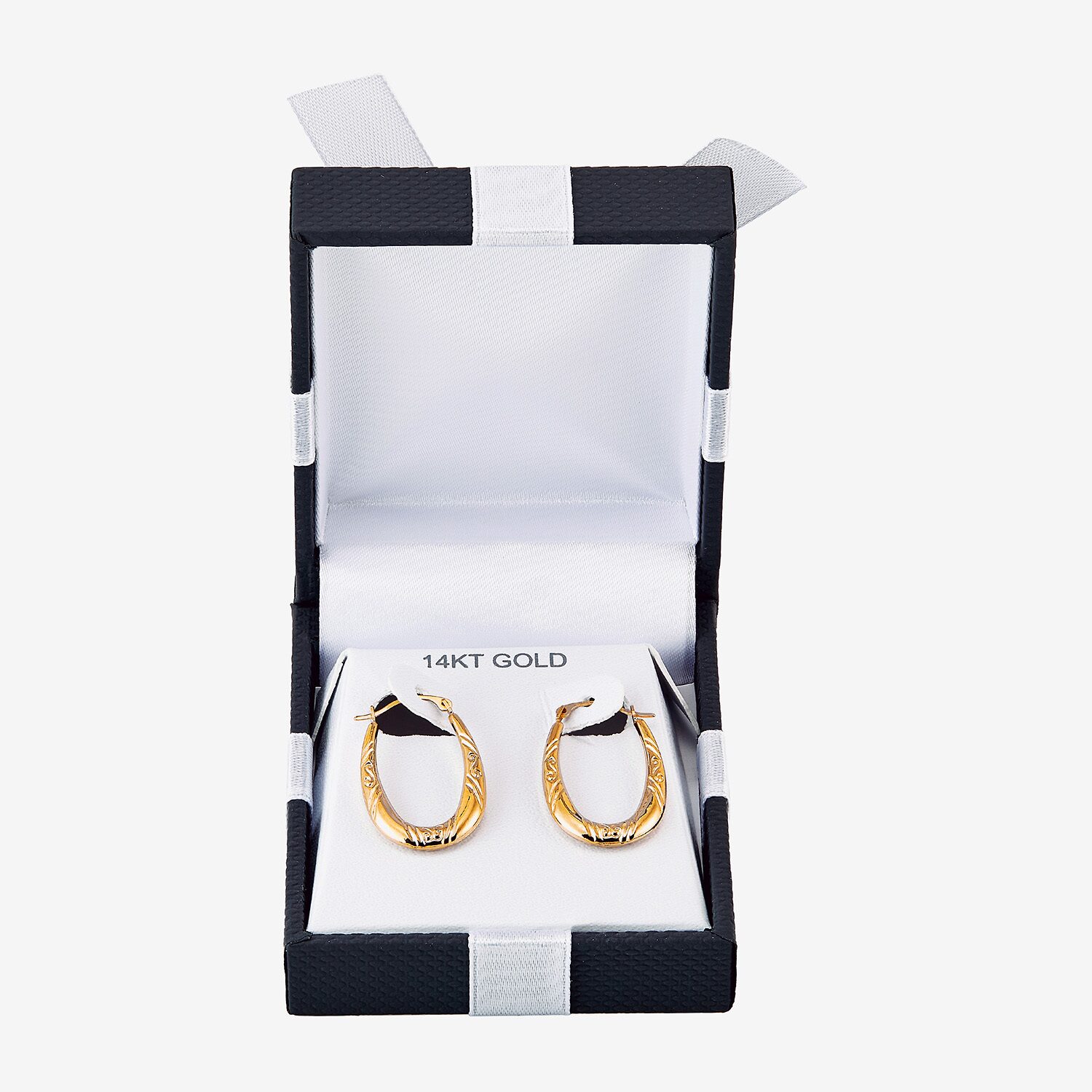 Womens 14K Gold 15.8mm Round Hoop Earrings