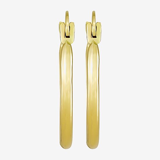Womens 10K Gold 22mm Round Hoop Earrings