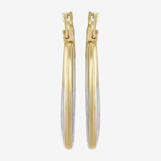 Womens 10K Gold 21mm Hoop Earrings