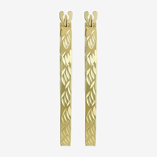 Diamond-Cut 14K Gold 18mm Hoop Earrings  