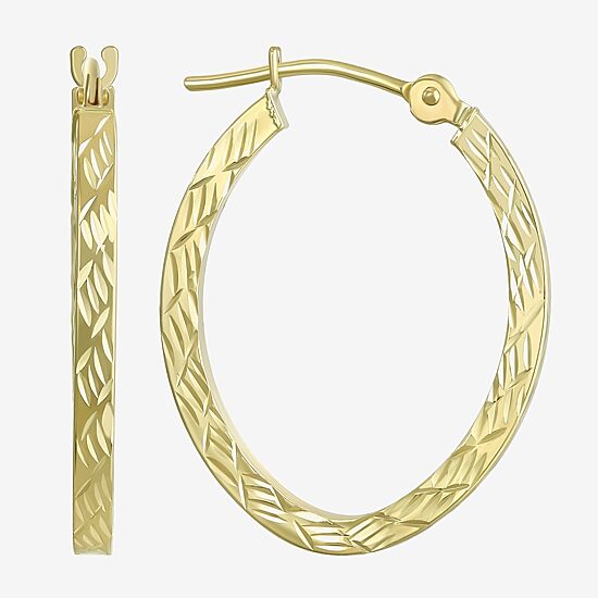 Diamond-Cut 14K Gold 18mm Hoop Earrings  