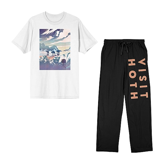 Star Wars Mens Fleece Crew Neck Short Sleeve 2-pc. Pajama Set