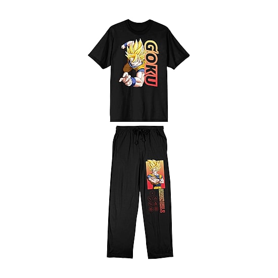 Dragon Ball Mens Crew Neck Short Sleeve 2-pc. Pajama Set