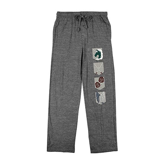 Attack On Titan Mens Crew Neck Short Sleeve 2-pc. Pajama Set
