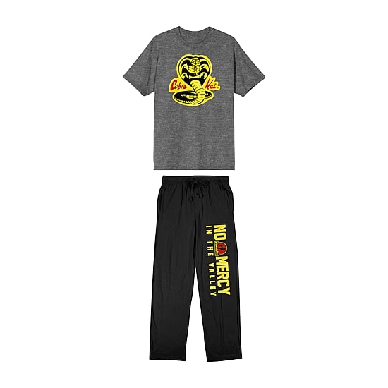 Cobra Kai Mens Crew Neck Short Sleeve 2-pc. Pajama Set