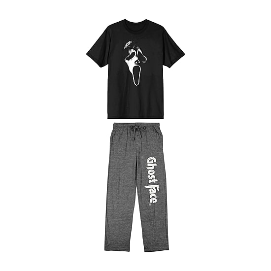 Ghostface Mens Crew Neck Short Sleeve 2-pc. Pajama Set