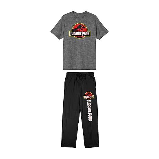 Jurassic Park Mens Crew Neck Short Sleeve 2-pc. Pajama Set