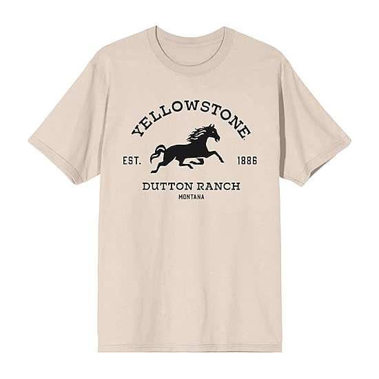 Yellowstone Mens Crew Neck Short Sleeve 2-pc. Pajama Set
