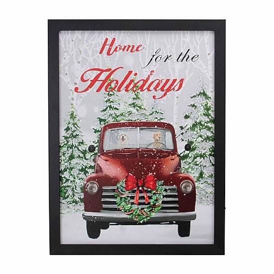 Northlight 15.75" Led Truck Canvas Art