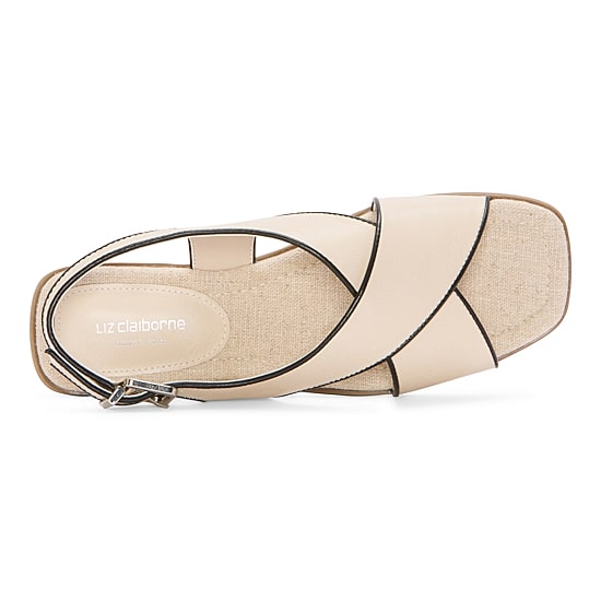 Liz Claiborne Womens Harmony Criss Cross Strap Flat Sandals