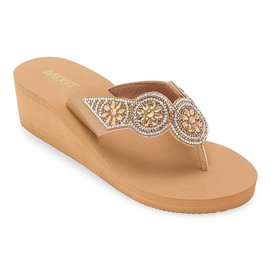 Mixit Womens 5 Disc Wedge Sandals