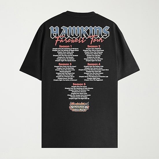Novelty Mens Crew Neck Short Sleeve Regular Fit Stranger Things Graphic T-Shirt
