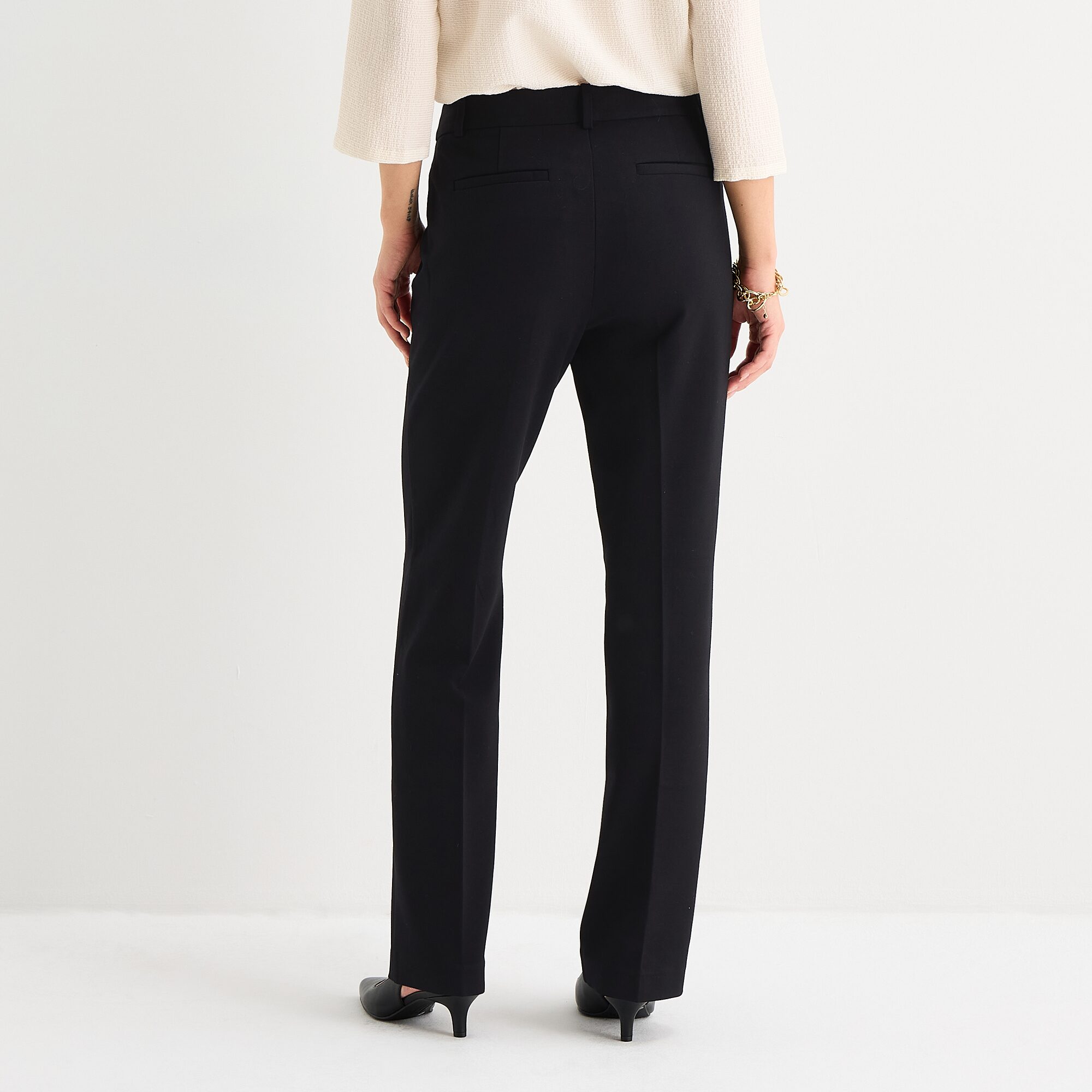 Liz Claiborne Emma Emma Ponte Womens Straight Mid Rise Trouser