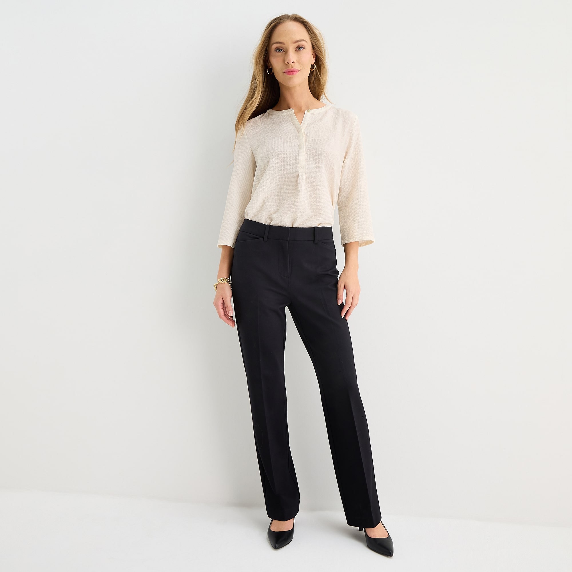 Liz Claiborne Emma Emma Ponte Womens Straight Mid Rise Trouser