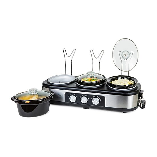 Nostalgia Triple 1 1/2 Qt Slow Cooker