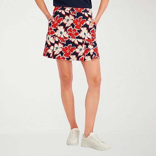 Stella Parker Womens 16 1/2" Mid Rise Stretch Fabric Knit Skort