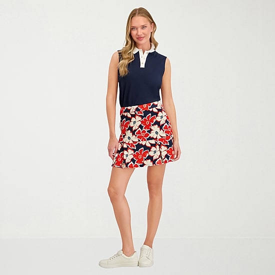 Stella Parker Womens 16 1/2" Mid Rise Stretch Fabric Knit Skort