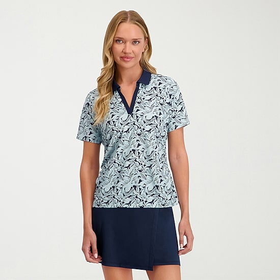 Stella Parker Womens Short Sleeve Polo Shirt