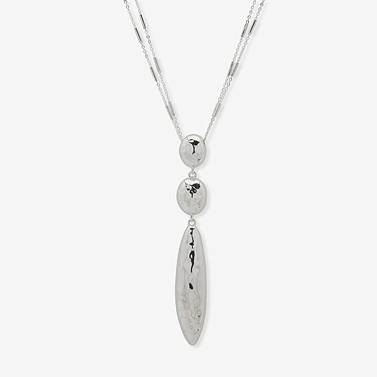 Worthington Silver Tone Womens 34 Inch Pendant Necklace