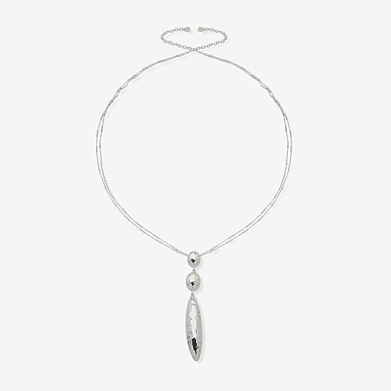 Worthington Silver Tone Womens 34 Inch Pendant Necklace