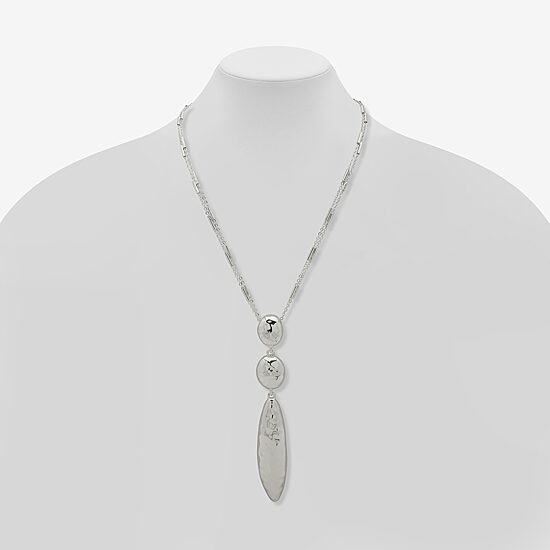 Worthington Silver Tone Womens 34 Inch Pendant Necklace