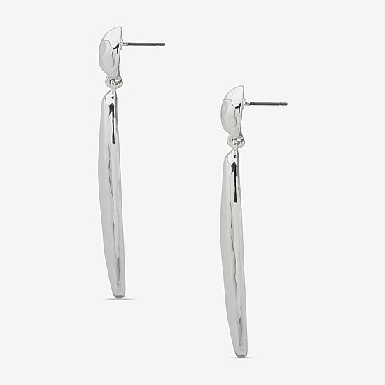 Worthington Silver Tone Womens Drop Earrings