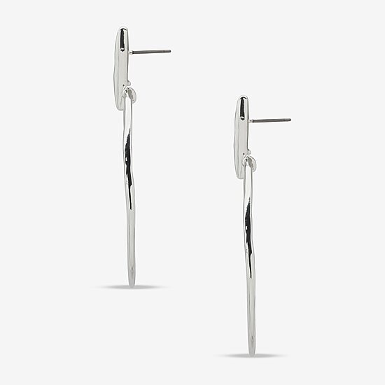 Worthington Silver Tone Womens Drop Earrings