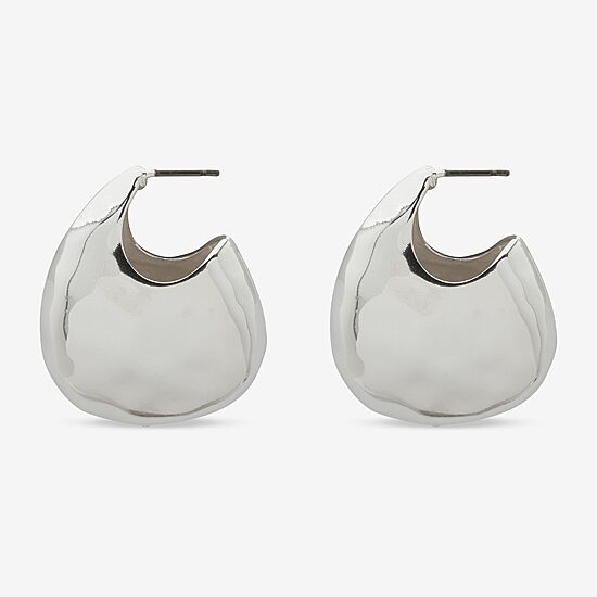 Worthington Silver Tone Womens 35.3mm Hoop Earrings