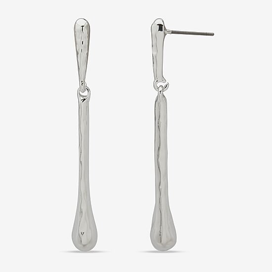 Worthington Silver Tone Womens Drop Earrings