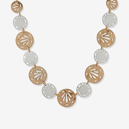 A.N.A Two Tone Womens 16 Inch Collar Necklace