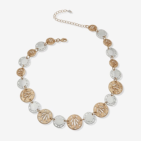 A.N.A Two Tone Womens 16 Inch Collar Necklace
