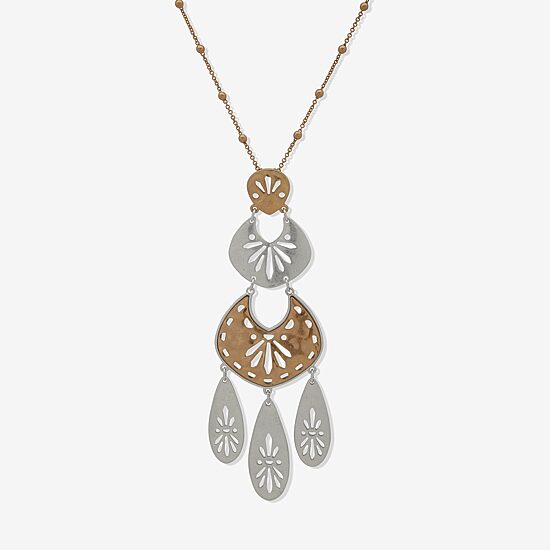 A.N.A Two Tone Womens 30 Inch Pendant Necklace