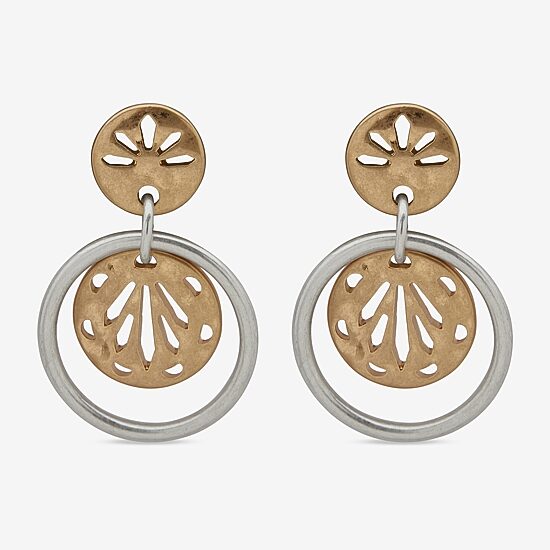 A.N.A Two Tone Womens Drop Earrings