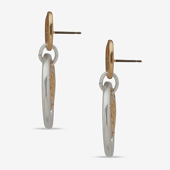 A.N.A Two Tone Womens Drop Earrings