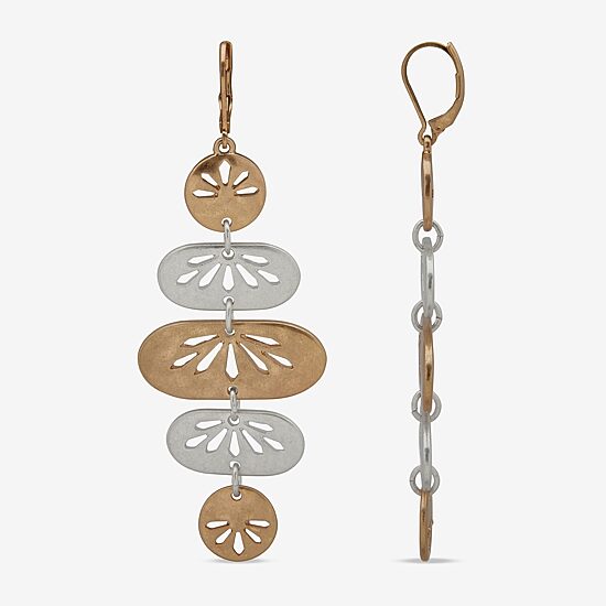 A.N.A Two Tone Womens Drop Earrings