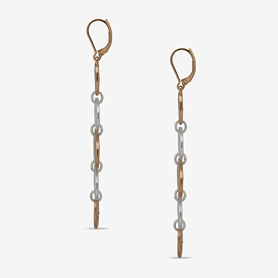 A.N.A Two Tone Womens Drop Earrings