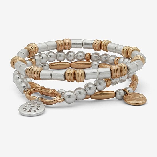 A.N.A Two Tone Womens Stretch Bracelet