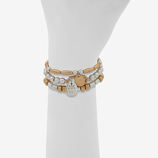 A.N.A Two Tone Womens Stretch Bracelet