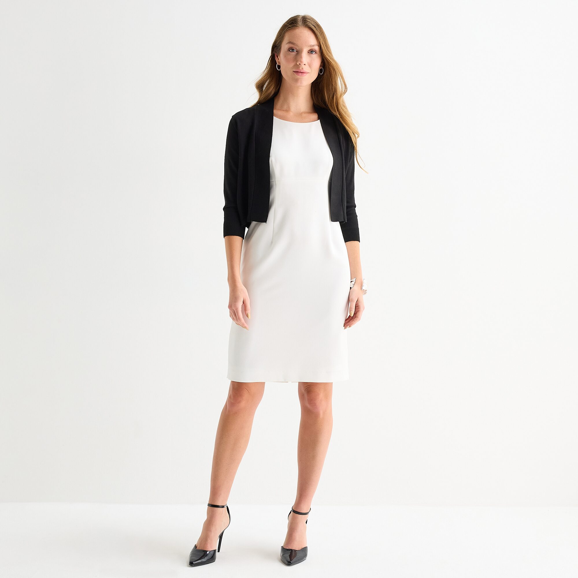 Perceptions Womens 3/4 Sleeve Shrug