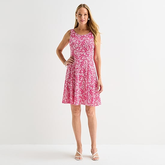 Perceptions Womens Floral Jacket Dress