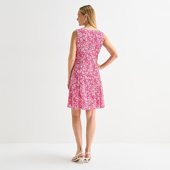 Perceptions Womens Floral Jacket Dress