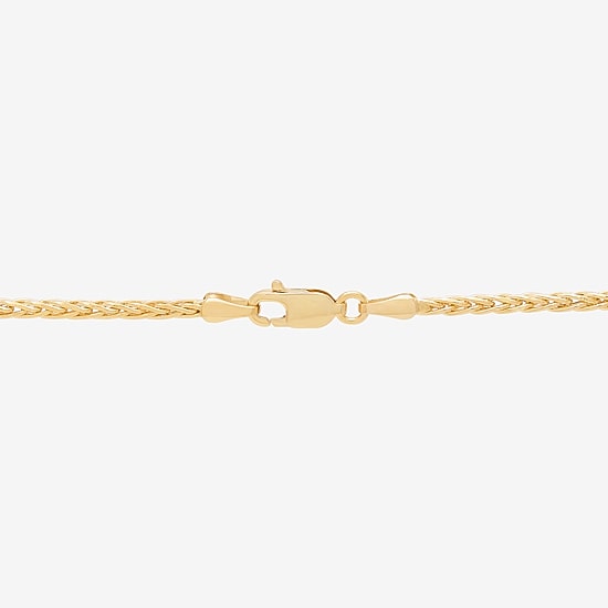 Made in Italy Womens 14K Gold 18 Inch Wheat Chain Necklace