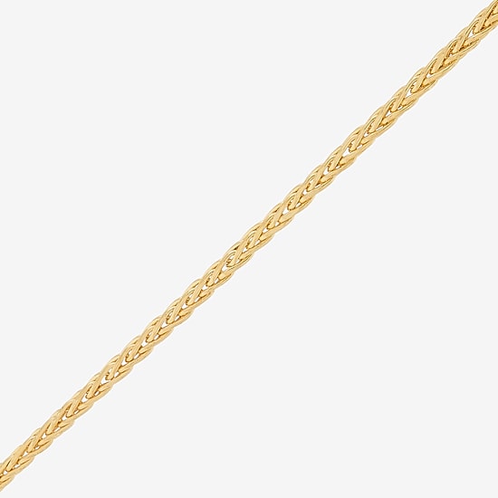 Made in Italy Womens 14K Gold 18 Inch Wheat Chain Necklace