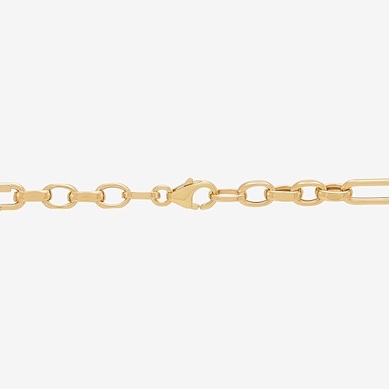 Made in Italy Womens 14K Gold 18 Inch Link Chain Necklace