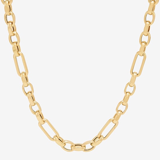 Made in Italy Womens 14K Gold 18 Inch Link Chain Necklace