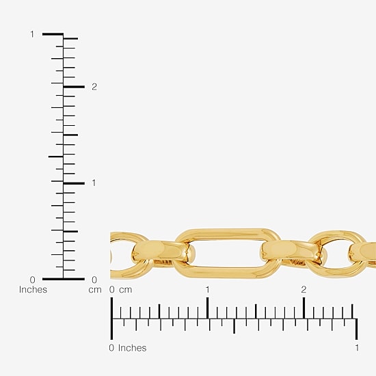 Made in Italy Womens 14K Gold 18 Inch Link Chain Necklace